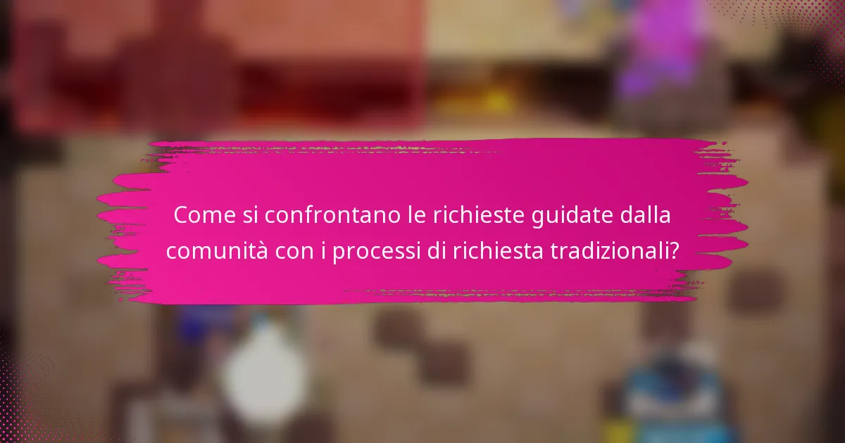Come si confrontano le richieste guidate dalla comunità con i processi di richiesta tradizionali?